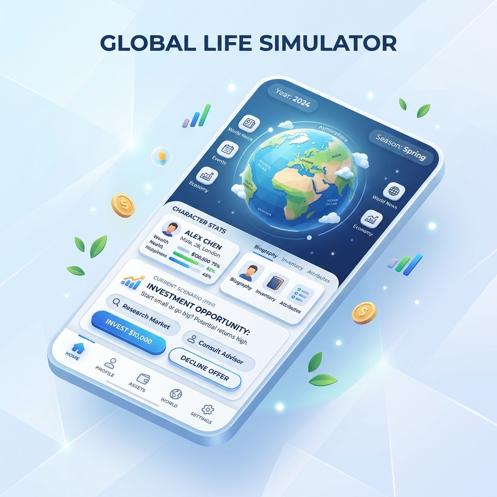 Global Life Simulator Ekran 1